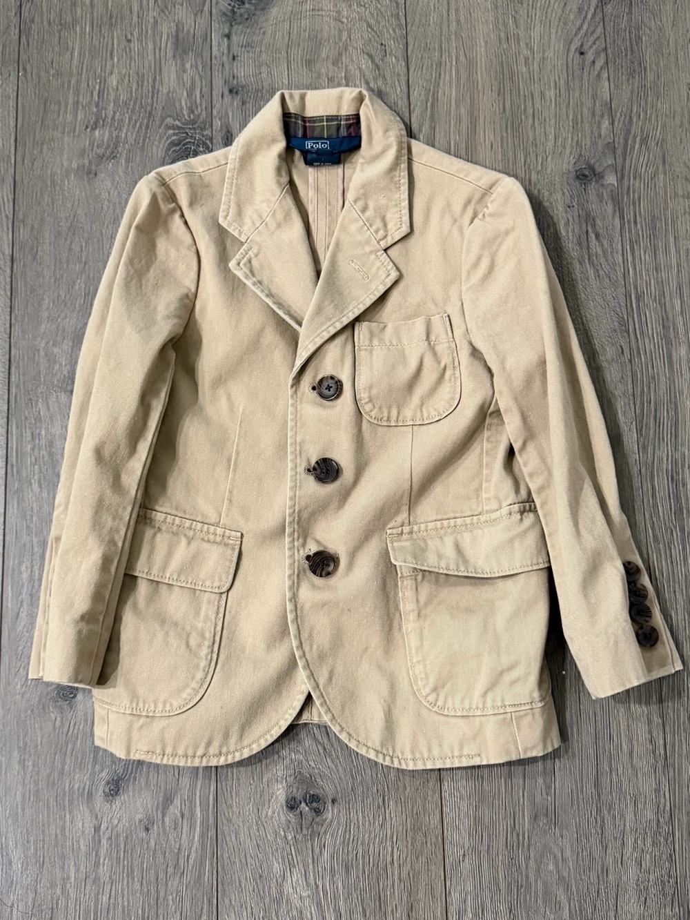 Polo by Ralph Lauren Kids Khaki Cotton Blazer Jacket